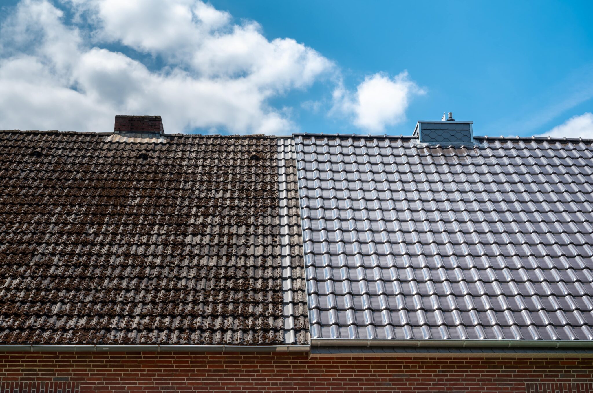 cleaning a metal roof